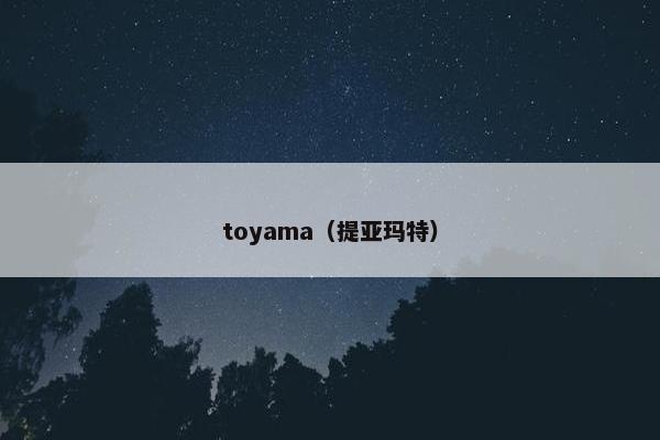 toyama（提亚玛特）