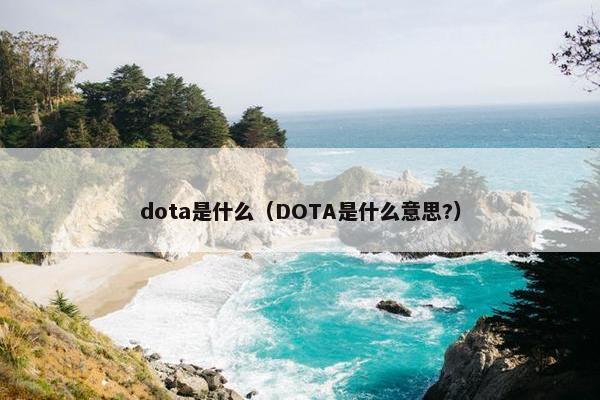 dota是什么（DOTA是什么意思?）