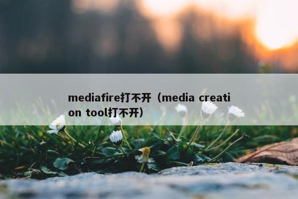 mediafire打不开（media creation tool打不开）