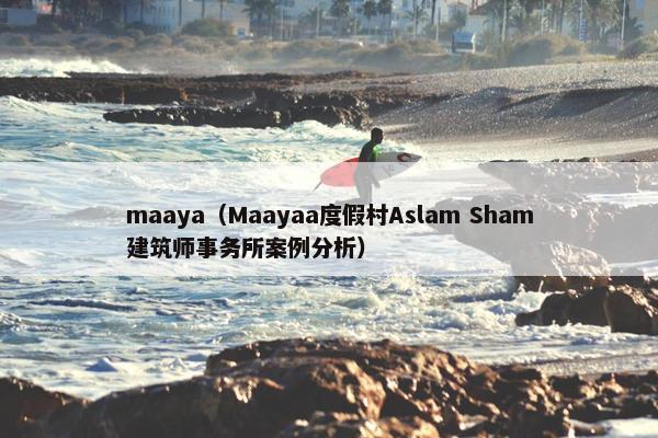 maaya（Maayaa度假村Aslam Sham建筑师事务所案例分析）