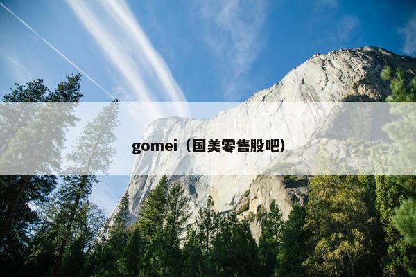 gomei（国美零售股吧）