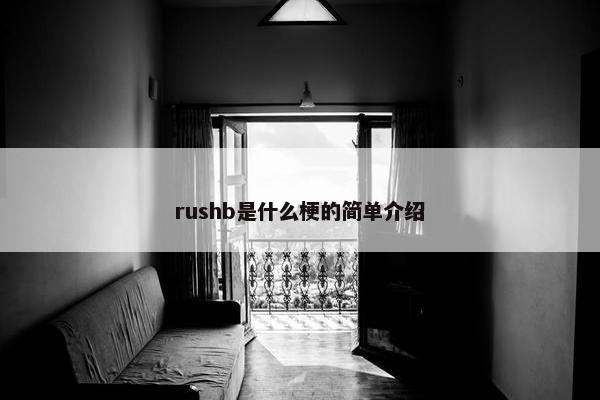 rushb是什么梗的简单介绍